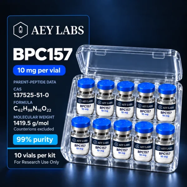 AEY Labs BPC157 10mg ten-vial international research kit