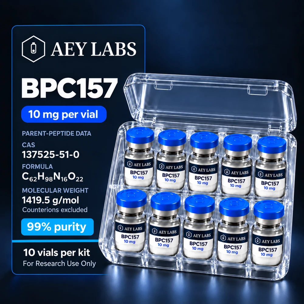 AEY Labs BPC157 10mg ten-vial international research kit