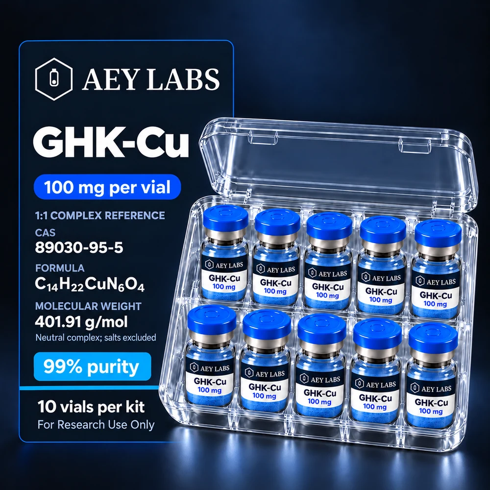 AEY Labs GHK-Cu 100mg ten-vial international research kit