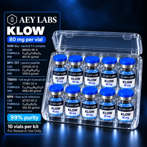 AEY Labs KLOW 80mg ten-vial international research kit