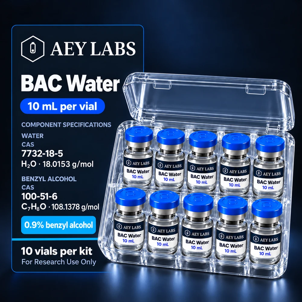 AEY Labs BAC-Water 10mL ten-vial international research kit