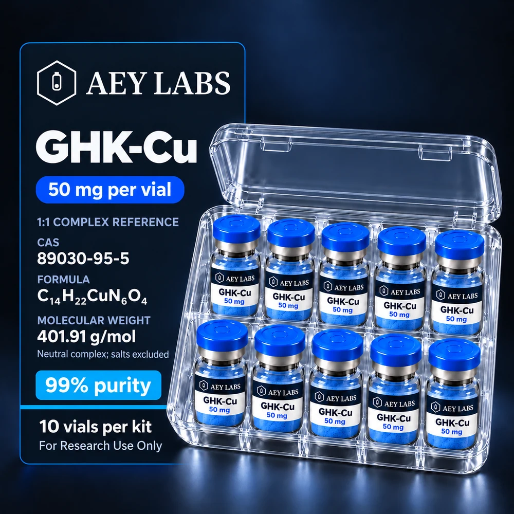 AEY Labs GHK-Cu 50mg ten-vial international research kit