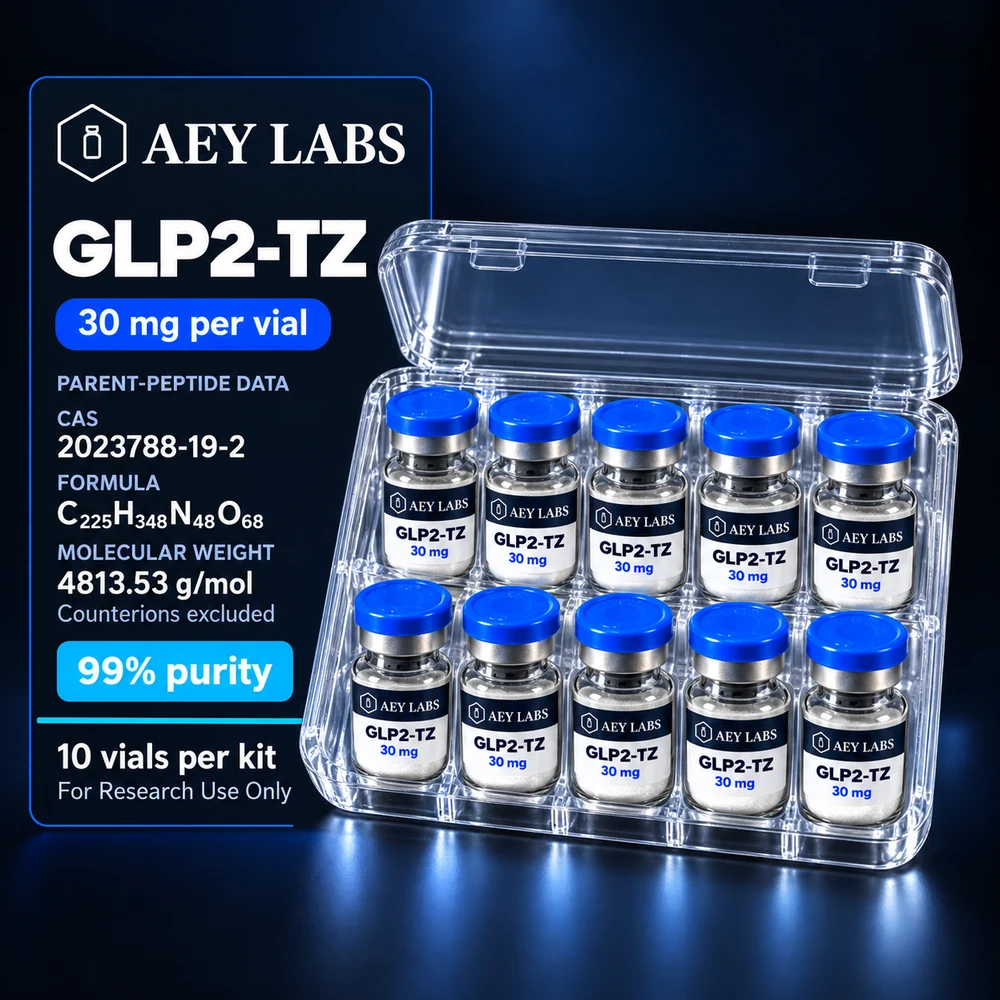 AEY Labs GLP2-TZ 30mg ten-vial international research kit