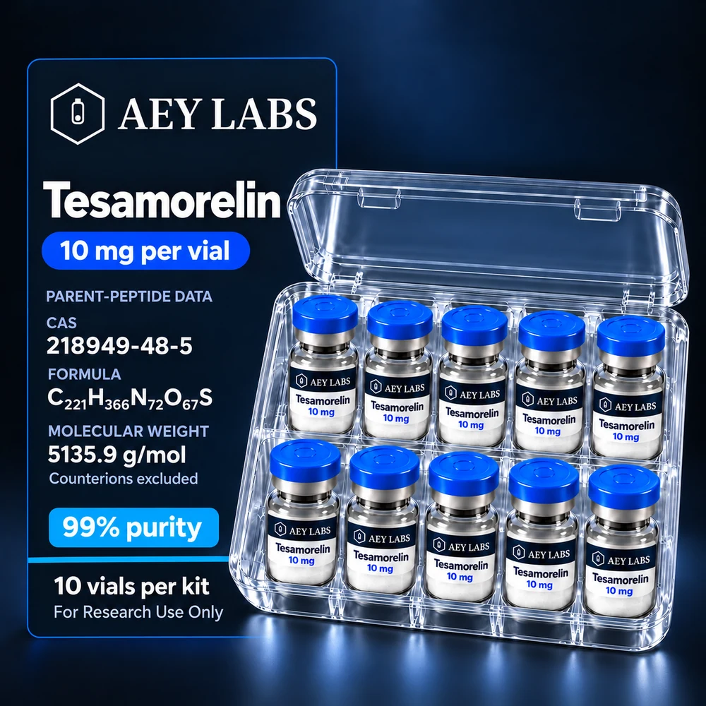 AEY Labs Tesamorelin 10mg ten-vial international research kit