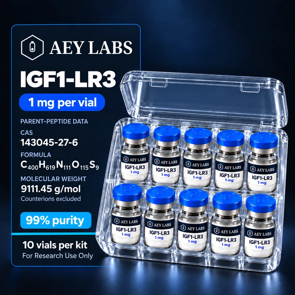 AEY Labs IGF1-LR3 1mg ten-vial international research kit