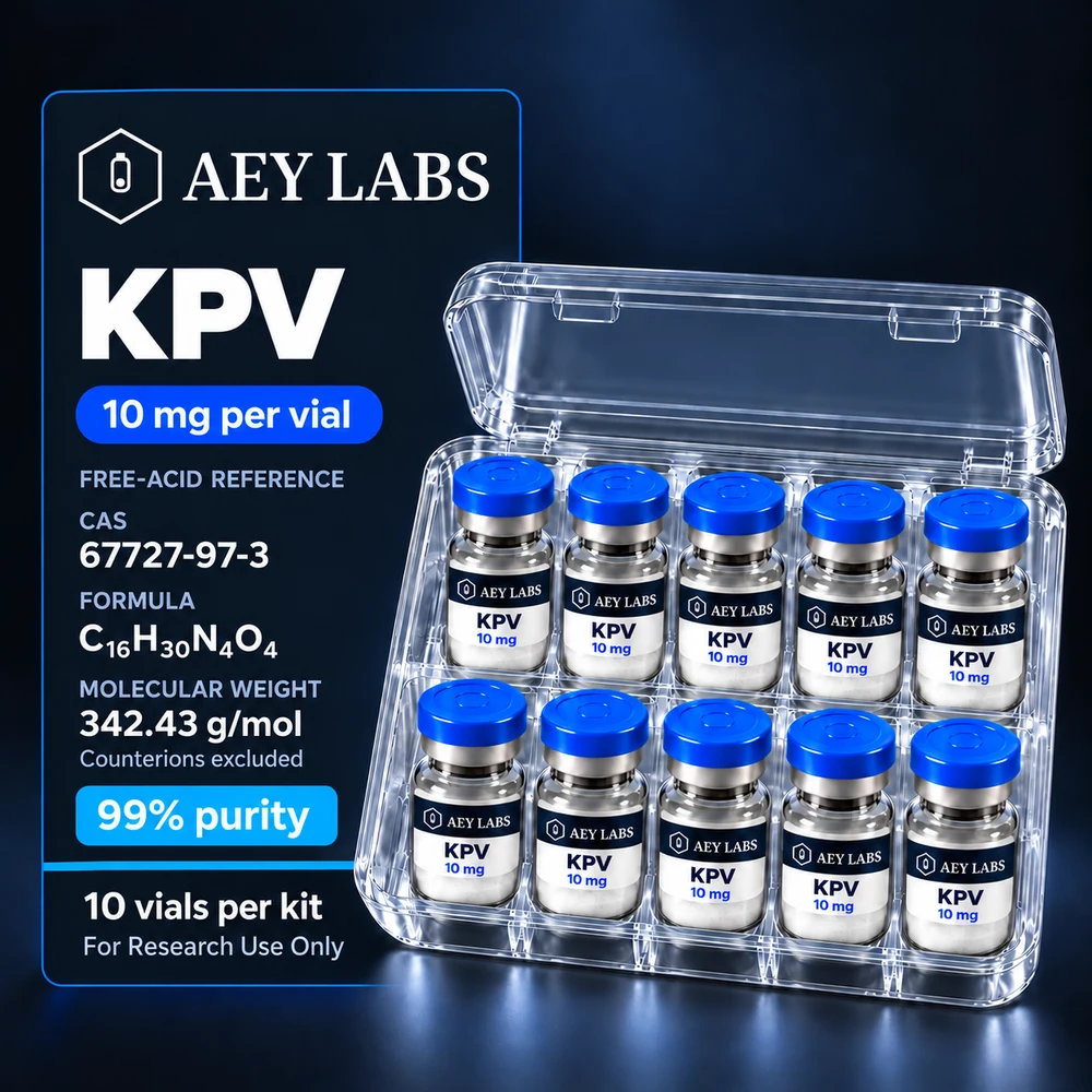 AEY Labs KPV 10mg ten-vial international research kit